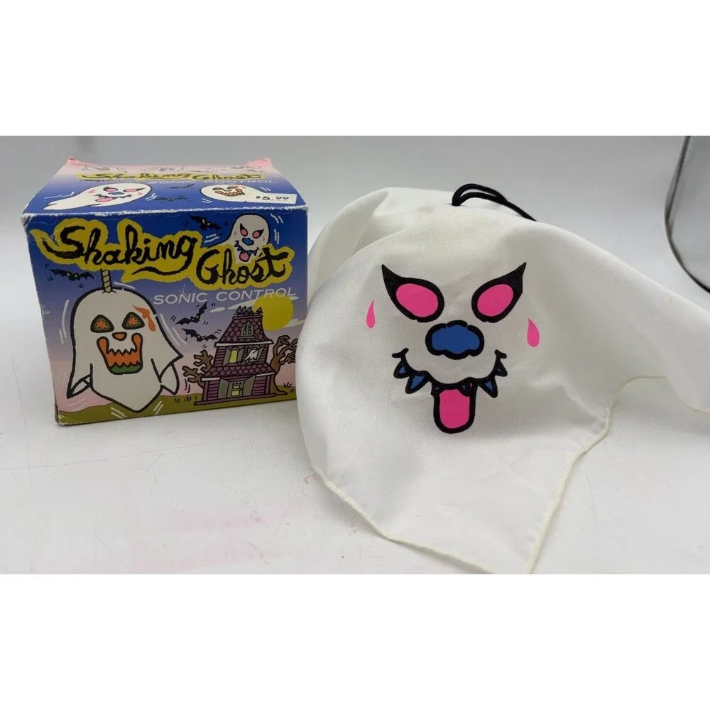 Vintage Shaking Ghost Sonic Control Halloween Decoration Tested w/ Box Works